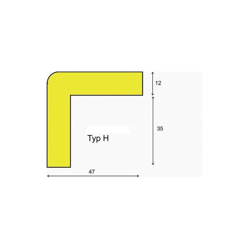 Výstražný a ochranný profil typ H 1000 mm, ge/sw • Vtools.cz