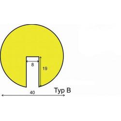 Výstražný a ochranný profil typ B 1000 mm, ge/sw • Vtools.cz