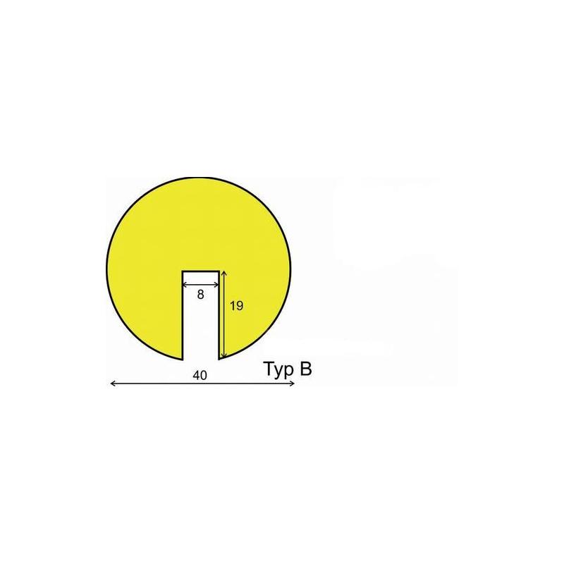 Výstražný a ochranný profil typu B, běžný metr, ge/sw • Vtools.cz