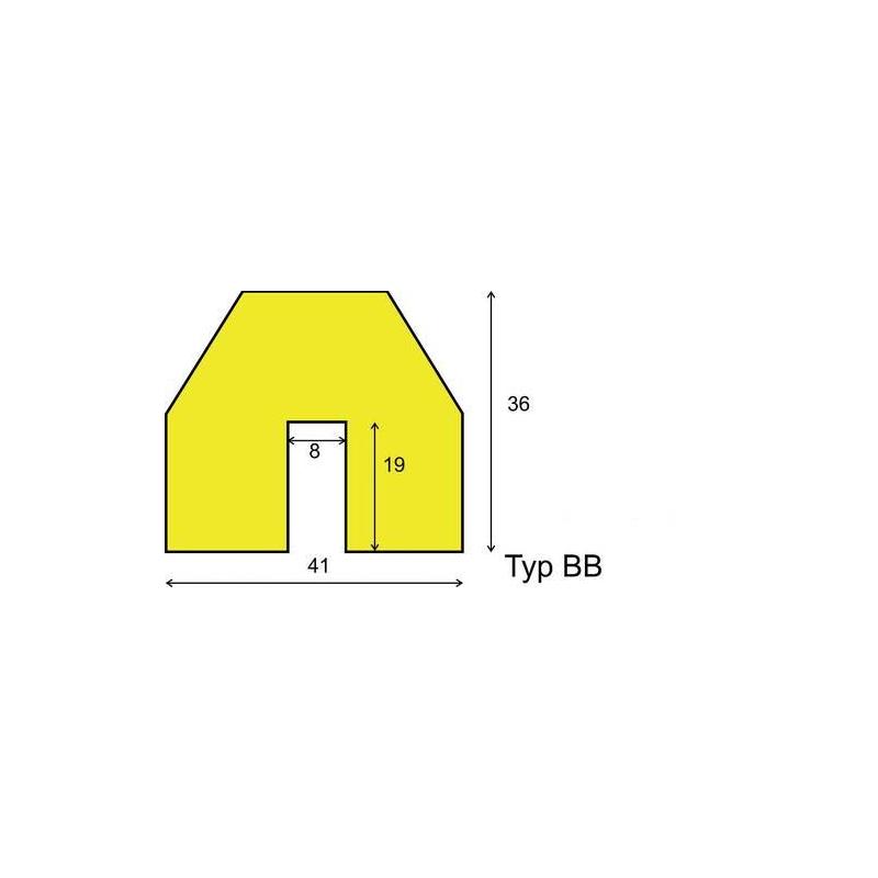 Výstražný a ochranný profil typ BB 5000 mm, ge/sw • Vtools.cz