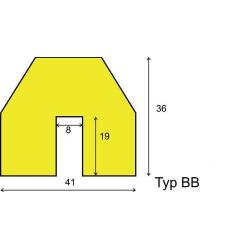 Výstražný a ochranný profil typ BB běžecký metr, ge/sw • Vtools.cz