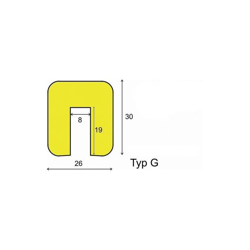 Výstražný a ochranný profil typ G 1000 mm, ge/sw • Vtools.cz