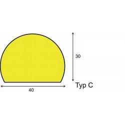 Výstražný a ochranný profil typ C 1000 mm, ge/sw • Vtools.cz