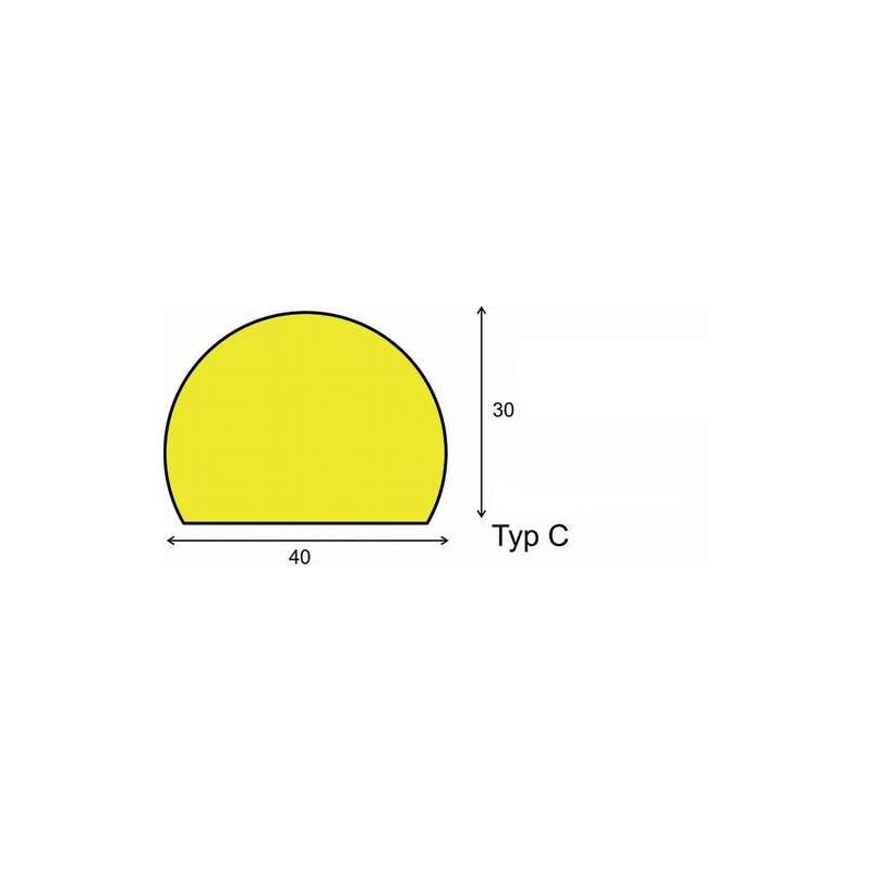Výstražný a ochranný profil typ C 1000 mm, ge/sw • Vtools.cz