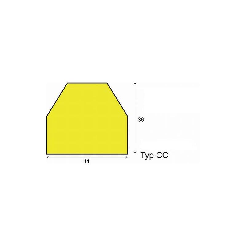 Výstražný a ochranný profil typu CC běžný metr, ge/sw • Vtools.cz