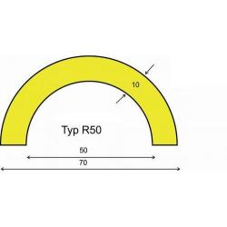 Výstražný a ochranný profil typ R50 1000 mm, ge/sw • Vtools.cz