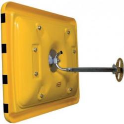 Průmyslové zrcadlo žlutočerné 60x90 cm • Vtools.cz