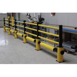 Dopravní zábrana 3 sloupky, D63 • Vtools.cz