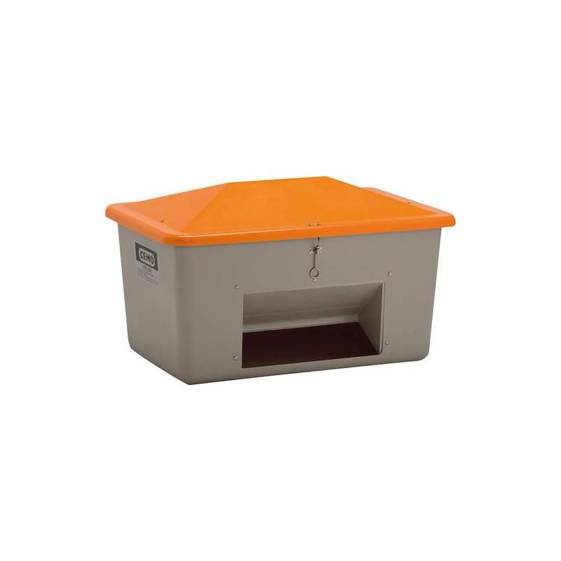 Zásobník na štěrk 700 l s výpustným otvorem šedý • Vtools.cz