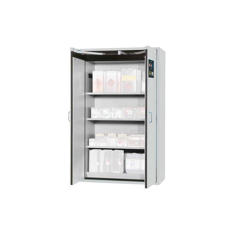 Skříň na nebezpečné látky S-Clas90 B1200 mm,3FB,LB+BAW,R7035 • Vtools.cz