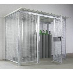 Skladovací box na plynové láhve 2100x1000 mm se stříškou • Vtools.cz