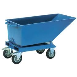 Sklápěcí vozík leskle modrý 250L, RAL 5007, 500kg • Vtools.cz