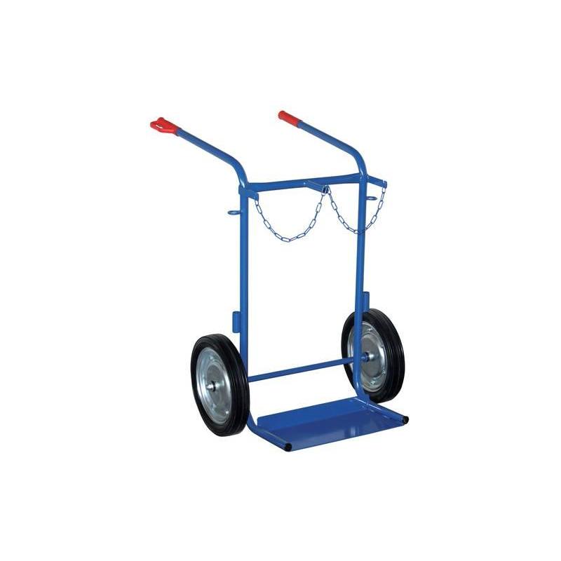 Ocelový vozík na láhve 150 kg2x40-50 l vzduchová kola • Vtools.cz