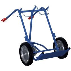 Ocelový vozík na láhve 150 kg2x40-50 l vzduchu, podpěrné kolo. • Vtools.cz