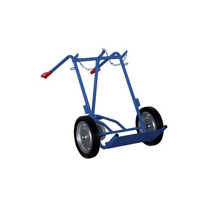 Ocelový vozík na láhve 150 kg2x40-50 l vzduchu, podpěrné kolo. • Vtools.cz