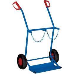 Ocelový vozík na láhve 100 kg2x20 l gumová kola • Vtools.cz