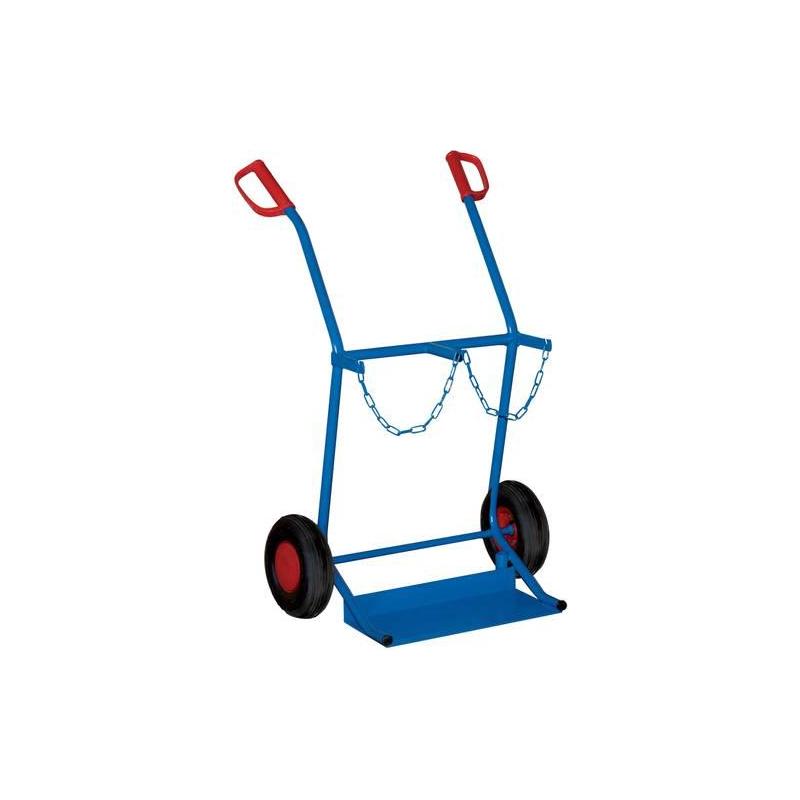 Ocelový vozík na láhve 100 kg2x20 l gumová kola • Vtools.cz