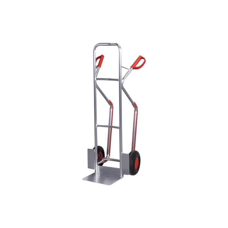 Rudl alu vozík 200 kg s ližinami Pevná gumová kola 250x60 mm • Vtools.cz