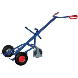Vozík (rudl) na sudy 250 kg 1 podpěra r. pneumatická kola 260x85 mm • Vtools.cz