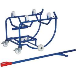 Vozík (rudl) na sudy výklopný 250 kg se 4 plastovými koly • Vtools.cz