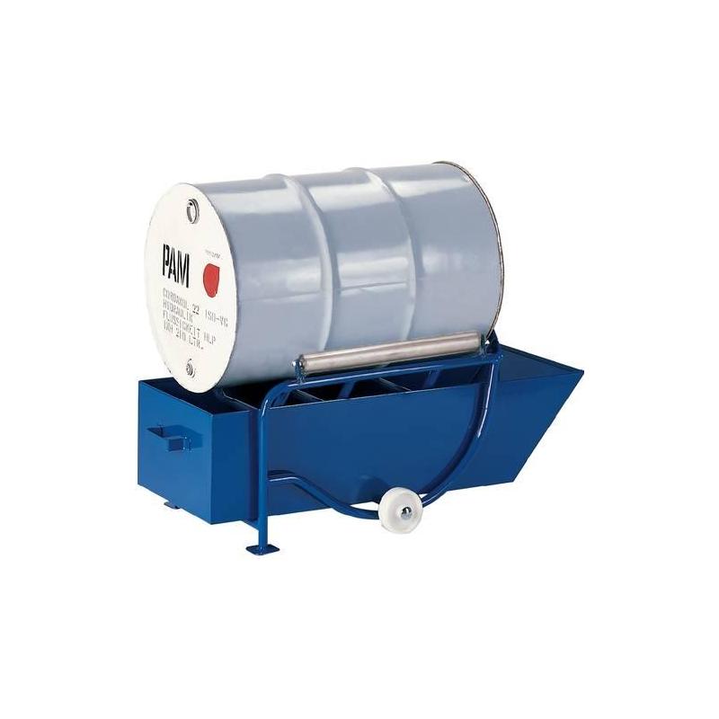 Vozík (rudl) na sudy výklopný 250 kg s vaničkou • Vtools.cz