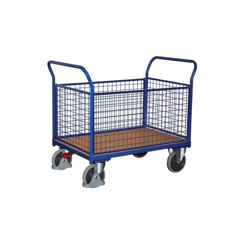 Čtyřstěnný vozík 500 kg 1000x600 mm drátěné stěny • Vtools.cz