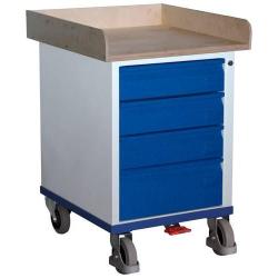 Skříňka na kolečkách 150 kg 500x600 mm 4 zásuvky • Vtools.cz