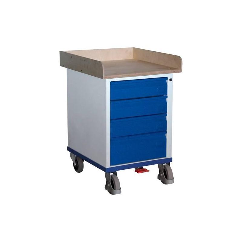 Skříňka na kolečkách 150 kg 500x600 mm 4 zásuvky • Vtools.cz