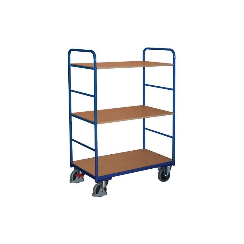 Policový vozík 250 kg 2 stěny 1000x600 mm 3 police • Vtools.cz