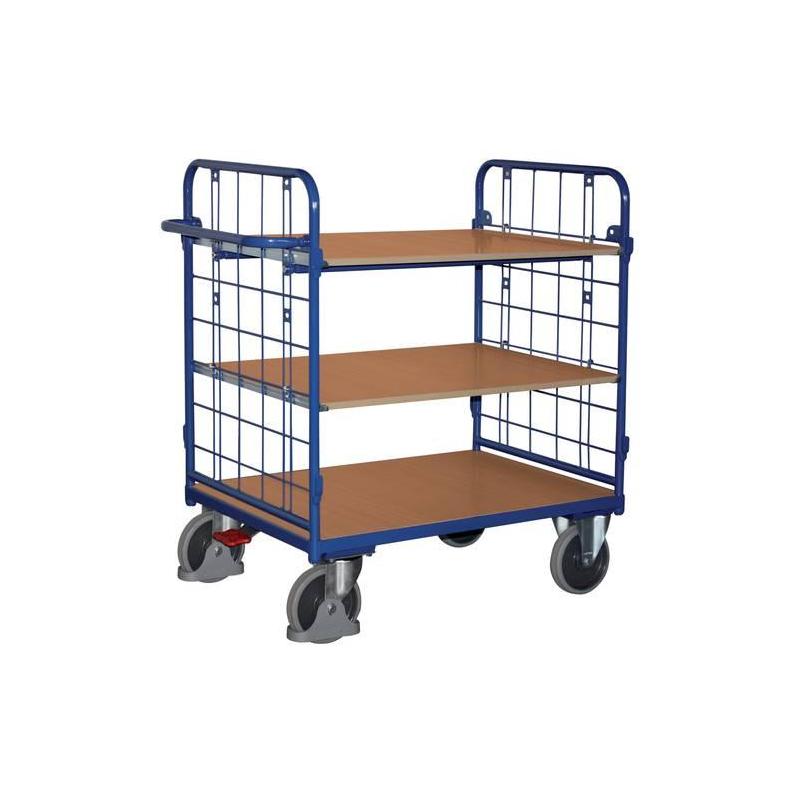 Policový vozík 500 kg 2 stěnyNosnost 1000x700 mm 3 police • Vtools.cz