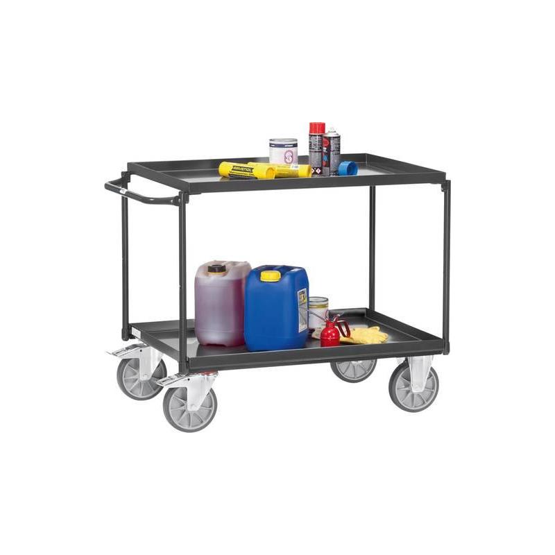 Stolní vozík 4822 400kg šedý 2 zásobníky 1000x700 mm • Vtools.cz