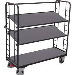 Policový vozík se 3 dřevěnými policemi • Vtools.cz