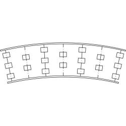 Lehký válečkový dopravník s ocelovými válečky125  oblouk 90 B 400 mm ocel • Vtools.cz