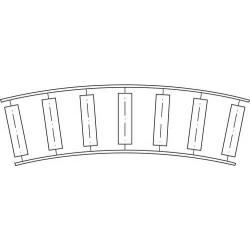 Lehký válečkový dopravník díl. 125 oblouk 90 W 500 mm ocel • Vtools.cz