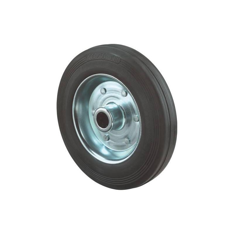 Pryžové kolo 160 mm s ocelovým plechovým válečkovým ložiskem. • Vtools.cz