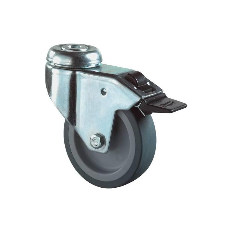 BS ROLLEN otočné kolečko pevné 125 mm LG.G ocel. pozink gumové kolo 12,0 • Vtools.cz