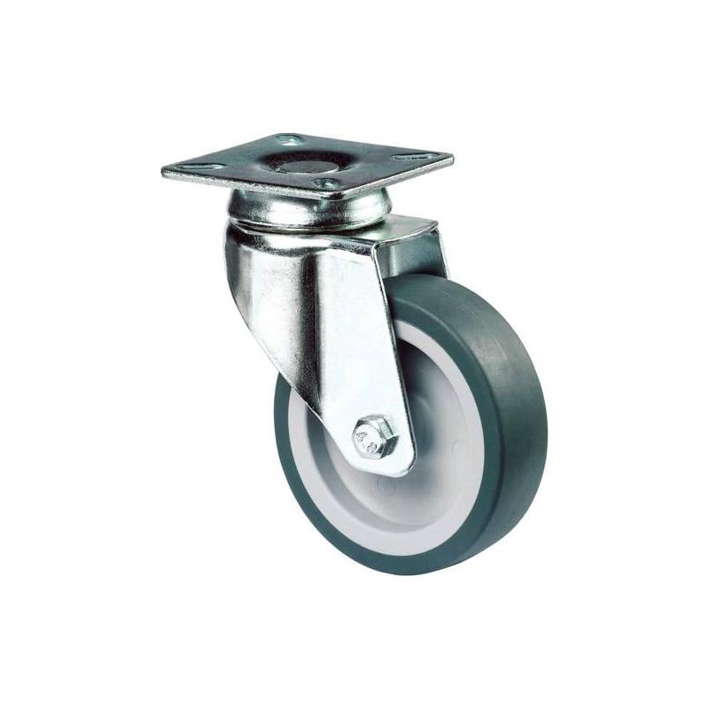 BS ROLLEN otočné kolečko 100 mm LGG1 ocel pozink gumové kolo • Vtools.cz