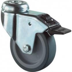 BS ROLLEN otočné kolečko pevné 100 mm LG.G ocel. pozink gumové kolo 12,0 • Vtools.cz