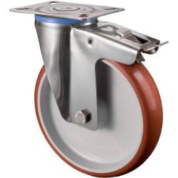 BS ROLLEN Nerezové kolečko s aretací polyue. / Edels. Kolečko - d 100 mm 120 KG Traf. • Vtools.cz