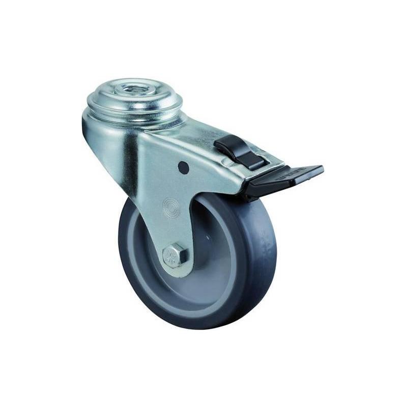 Caster A321 w. brzda 50 mm, opěradlo, gumové kolečko, GL, šedá • Vtools.cz