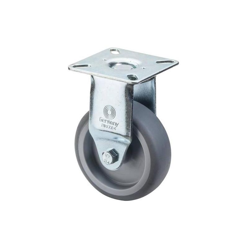 Pevné kolečko 50 mm dg.G ocelové bl. pozink gumové kolo • Vtools.cz