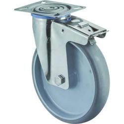 Nerezové otočné kolečko s brzdou drm. 80 mm, H120.B43.080 • Vtools.cz