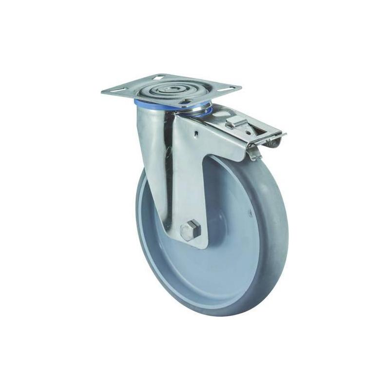 Nerezové otočné kolečko s brzdou drm. 80 mm, H120.B43.080 • Vtools.cz