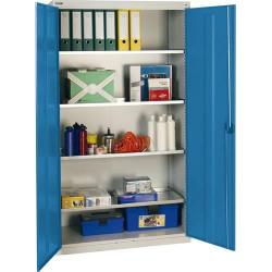 Skříňka na nářadí se 4 přihrádkami světle modrá, 1800x1000x500 • Vtools.cz