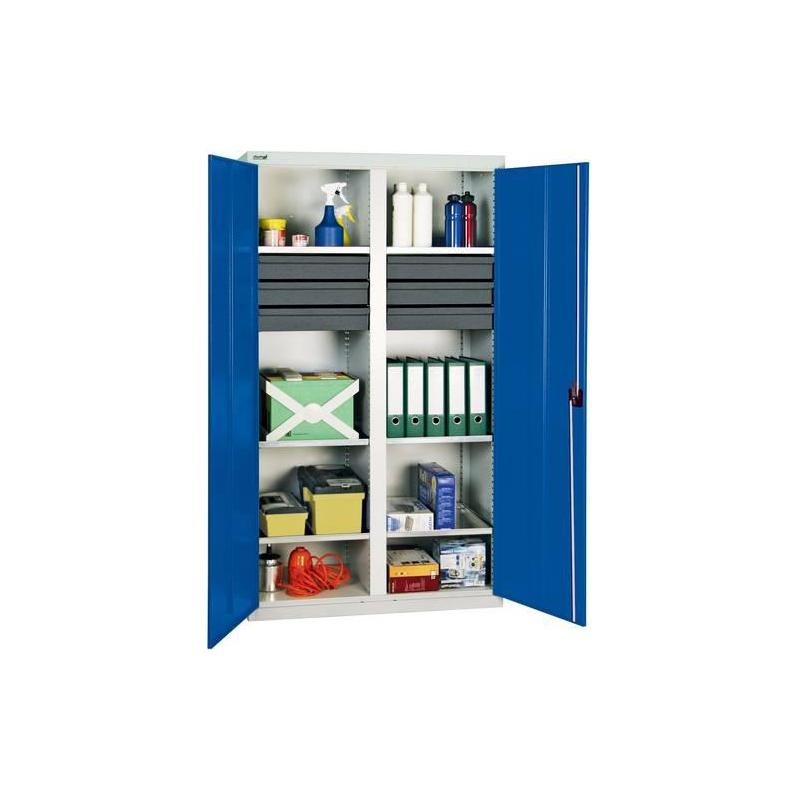 Skříňka na nářadí se 6 policemi 1800x1000x500, 6 SL, RAL 7035 • Vtools.cz