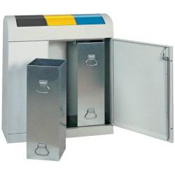 Sběrač recyklovatelného odpadu TD3x45 l 975x860x320 mm šedý • Vtools.cz