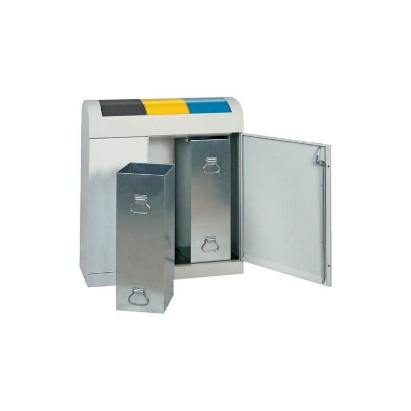 Sběrač recyklovatelného odpadu TD3x45 l 975x860x320 mm šedý • Vtools.cz