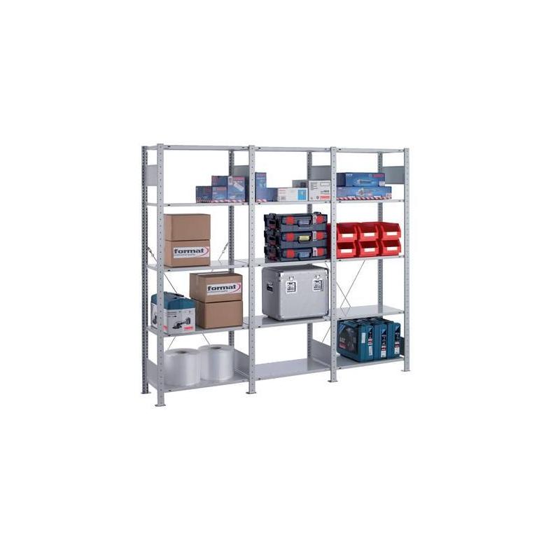 Bezšroubový regál policový AR 150kg 2000x750x400 mm 5polic galv • Vtools.cz