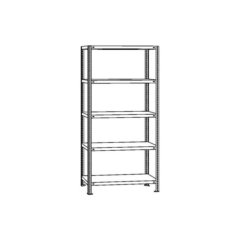 Bezšroubový regál policový GR 150kg 2000x750x600 mm 5polic 7035 • Vtools.cz