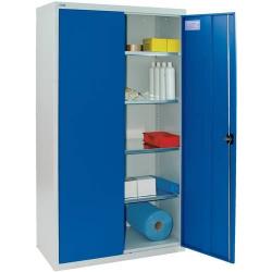 Křídlová skříň se 4 policemi 1800x1000x500 mm, RAL 7035/5010 • Vtools.cz